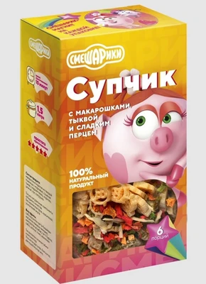 Супчик с макарошками, тыквой и сладким перцем 160г 18421