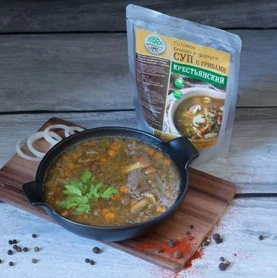 Суп Крестьянский с грибами vegan, реторт-пакет 300г 20129