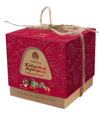 Конфеты “Кедровый трюфель” ассорти из тёмого шоколада 120г 17023