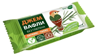 Вафли джем Абрикос и тыква, без глютена 21г 20682