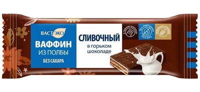Ваффин из полбы “Сливочный в горьком шоколаде” без сахара 26г 19921