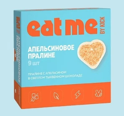Конфеты шоколадные “Eat me” Апельсин и тыква в шоколаде Eat me 90г 20730