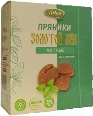 Пряники мятные на мальтите и стевии Vitlen 150г 21220