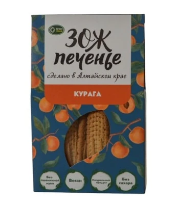 Печенье овсяное ЗОЖ кукурузное с курагой 100г 20399