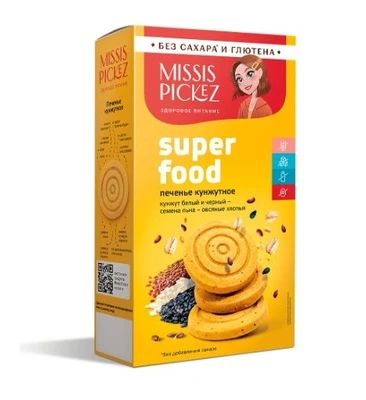 Печенье Superfood кунжутное Missis Pickez 100г 20908