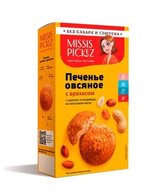 Печенье овсяное арахис Missis Pickez 100г 20979