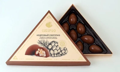Конфеты “Кедровый сюрприз” кедр и мёд, молочный шоколад 100г 21348