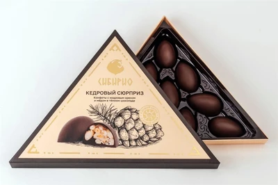 Конфеты “Кедровый сюрприз” кедр и мёд, тёмный шоколад 100г 21349