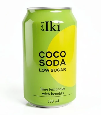 Лимонад CocoSoda лайм на основе кокоса iki 330мл 21572