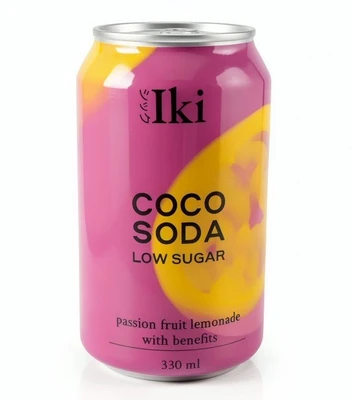 Лимонад CocoSoda маракуйя на основе кокоса iki 330мл 21574