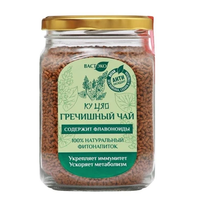 Чай гречишный “Ку Цяо” гранулированный, стекло 450г 20993