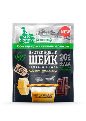 Шейк протеиновый с Шоколадом и Бананом “Bionova” 25г 17863