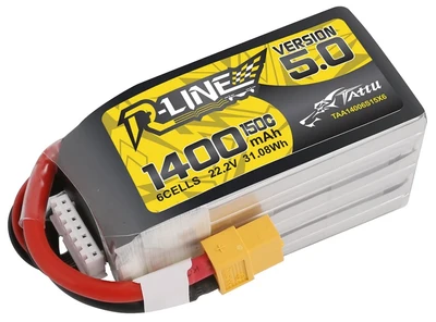 Аккумулятор Tattu R-Line V5.0 1400мАч 6S 150C LiPo (XT60) 1485609358