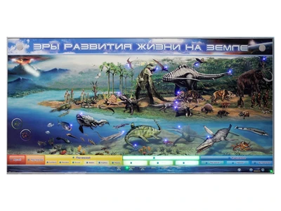 Интерактивный электрифицированный стенд "Эры развития жизни на Земле" Zarnitza 1484181047