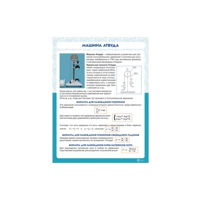 Информационный стенд «Машина Атвуда» ИС0101 Ziluo 1883012985