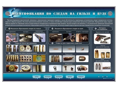 Электрифицированный стенд "Идентификация по следам на гильзе и пуле" Zarnitza 1551864965