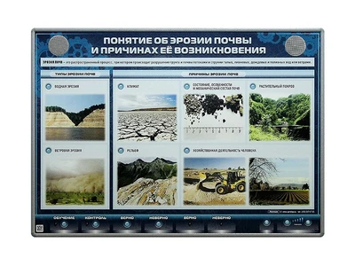 Электрифицированный стенд "Понятие об эрозии почвы и причинах её возникновения" Zarnitza 907875363