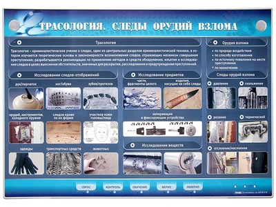 Электрифицированный стенд "Трасология. Следы орудий взлома" Zarnitza 451289720