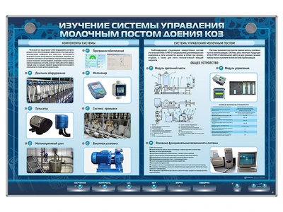 Электрифицированный стенд "Изучение системы управления молочным постом доения коз" Zarnitza 828212450