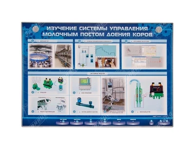 Электрифицированный светодинамический стенд "Изучение системы управления молочным постом доения коров" Zarnitza 1028904160
