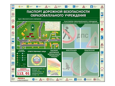 Информационный стенд-уголок "Паспорт дорожной безопасности образовательного учреждения" Zarnitza 1099803520