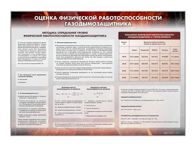 Информационный стенд "Оценка физической работоспособности газодымозащитника" Zarnitza 750468472