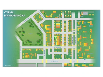 Магнитно-маркерный стенд "Схема микрорайона" Zarnitza 105470478