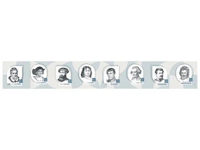 Стенд-лента комплект портретов для оформления кабинета "Выдающиеся ученые географы" Zarnitza 19461138