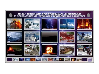 Многофункциональный интерактивный стенд-тренажер "Этапы эвакуации при природных катаклизмах и чрезвычайных ситуациях техногенного характера" Zarnitza 932254101