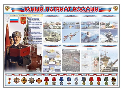 Стенд-уголок "Юный патриот России" Zarnitza 36289257