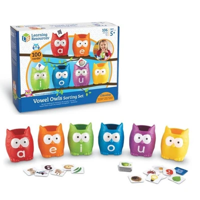 Развивающий игровой набор "Совы. Гласные буквы" (106 элементов) Learning Resources LER5460 118949971