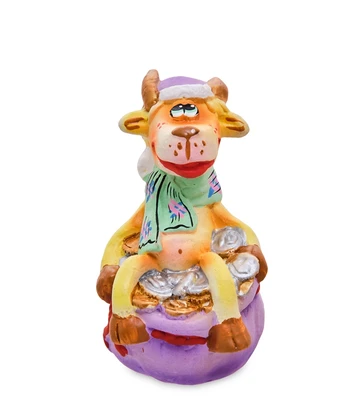 GYP-19/04 Фигурка гипсовая «Коза на мешке», цветной 472803356