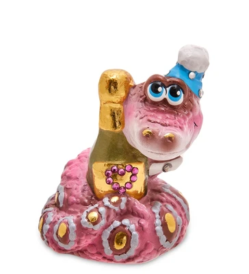 GYP-13/3-A Фигурка гипсовая «Змея с шампанским» 499597170