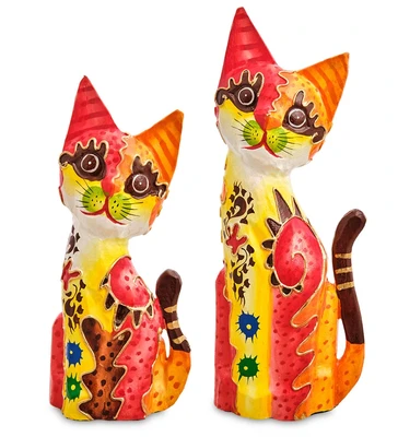 99-289 Фигурка «Кошка» н-р из двух 30, 20 см (албезия, о.Бали) 694592626