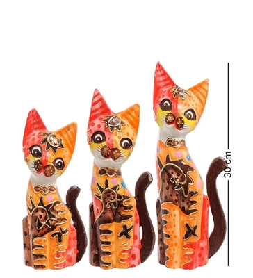 99-282 Фигурка «Кошка» н-р из трех 30,25,20 см (албезия, о.Бали) 439455324