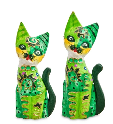 99-108 Фигурка «Кошка» н-р из двух 25, 20 см (албезия, о.Бали) 940207482