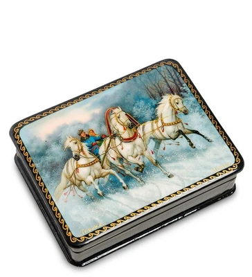 ШК-19/15-A Шкатулка в технике декупаж «Тройка» (10х8х3,5) 31239621