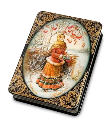 ШК-19/14 Шкатулка в технике декупаж «Рябина красная» (15х11х3,5) 401166999