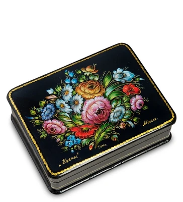 ШК-19/ 9-F Шкатулка в технике декупаж «Цветы» (10х8х3,5) 1857979209