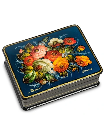 ШК-19/ 9-B Шкатулка в технике декупаж «Цветы» (10х8х3,5) 1359412287