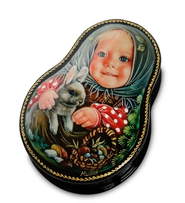 ШК-19/ 1-A Шкатулка в технике декупаж «Матрешка» (11,5х8,5х3) 2014240275