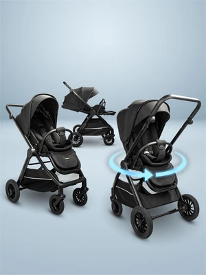 Прогулочная коляска с реверсивным блоком Amarobaby, Somnium, чёрный AB25-10SOMNIUM/09