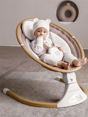 Электронные качели детские AMAROBABY ERGO SWING, бежевый AB22-22ERGO/03