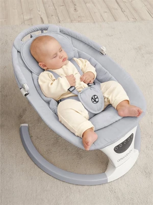 Электронные качели детские Amarobaby Teddy swing, серый AB24-22TED/11