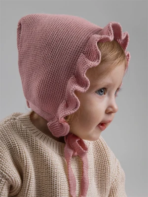 Шапочка детская вязаная Amarobaby Cloud, демисезонная, пудровый AB-OD26-CLO16/27-38