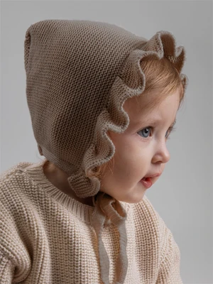 Шапочка детская вязаная Amarobaby Cloud, демисезонная, коричневый AB-OD26-CLO16/12-38