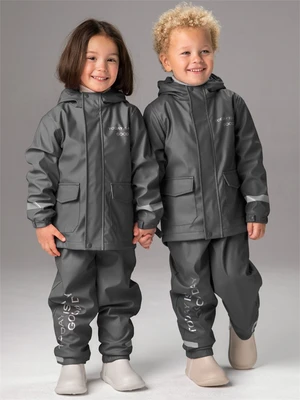 Комплект непромокаемый (куртка и полукомбинезон) Amarobaby Rainwear, графит AB-OD26-RAIN35/10-92