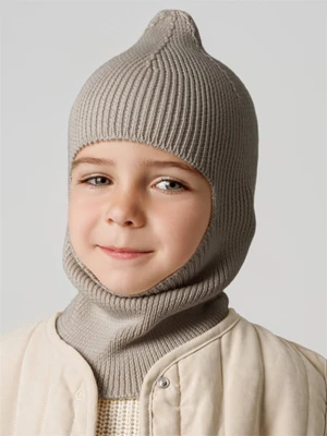 Шапка шлем детская Amarobaby Pure Love Cold вязаная, коричневый AB-OD24-PLC16/12-46
