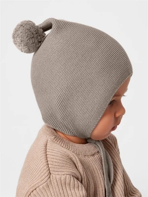 Шапочка детская Amarobaby Pure Love Nice вязаная, коричневый AB-OD23-PLN16/12-38