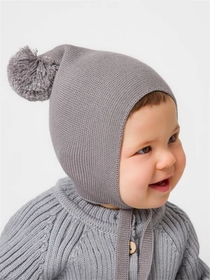 Шапочка детская Amarobaby Pure Love Nice вязаная, серый AB-OD23-PLN16/11-38